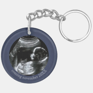 Papa's Nieuwe Visvriendje Baby Aankondiging Sleutelhanger