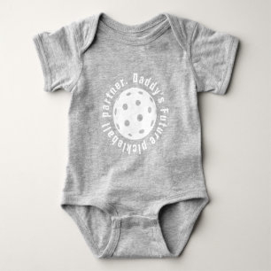 Papa's pickleball partner baby bodysuit