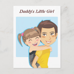 Papa's Piggyback rit Briefkaart