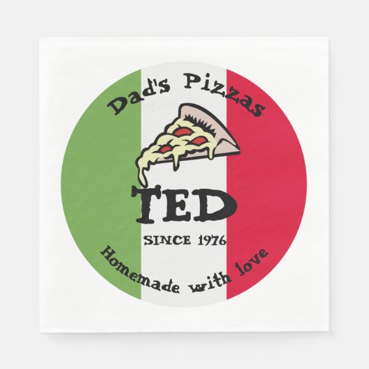 Papa's Pizzas Servet (Voorkant)