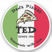 Papa's Pizzas Sticker (Voorkant)