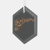Papa's Posse van Halloween Jack o Lanterns Glas Ornament (Voorkant links)