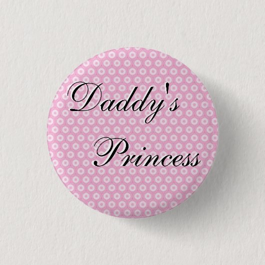 Papa's prinses ronde button 3,2 cm (Voorkant)