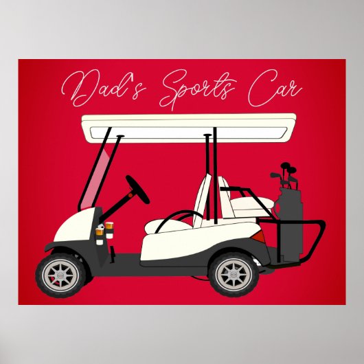 Papa's Sportauto Golf Cart Print Poster (Voorkant)