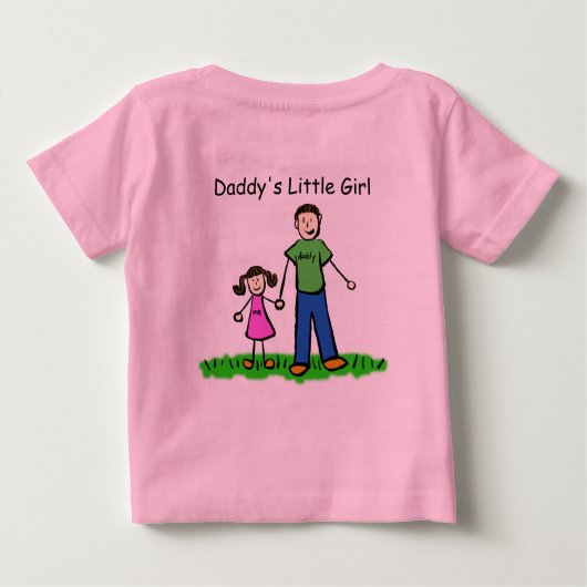 Papa's T-shirt voor het kleine meisje (Achterkant)
