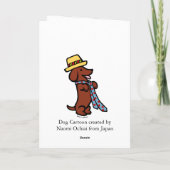 Papa's teckel Cartoon Kaart (Achterkant)