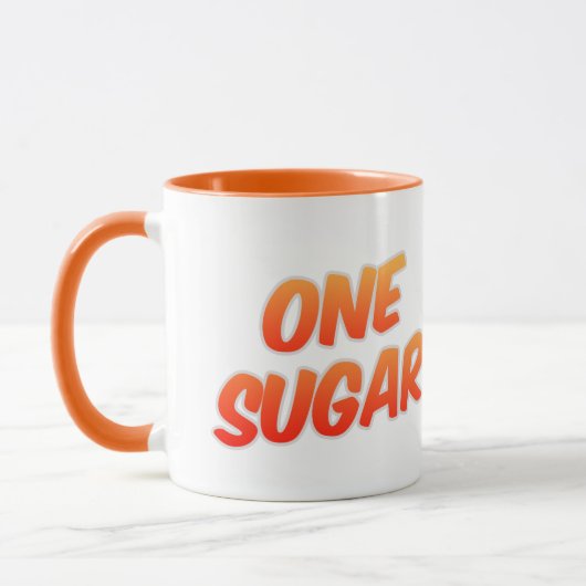 Papa's thee One Sugar Sinaasappel Two-Tone Coffee  Mok (Links)