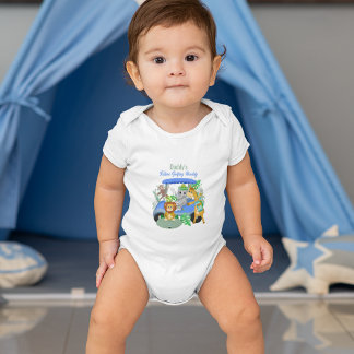 Papa's toekomstige golfende baby jungle dieren bla romper