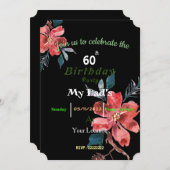 Papa's verjaardag uitnodiging (Voorkant / Achterkant)