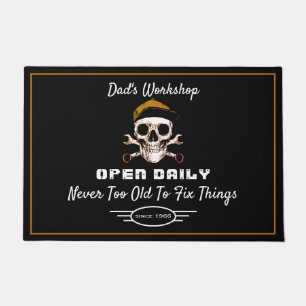 Papa's workshop Elke naam die op papier grappig is Deurmat