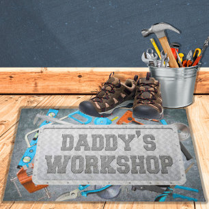 Papa's Workshop Mancave Industriële Gereedschappen Deurmat