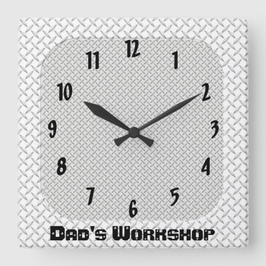 Papa's workshop vierkante klok (Voorkant)