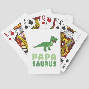 Papasaurus Dinosaur Tyrannosaurus Rex Vaderdag Pokerkaarten