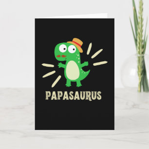 Papasaurus Grappige T-Rex Dinosaurus Vader Familie Kaart