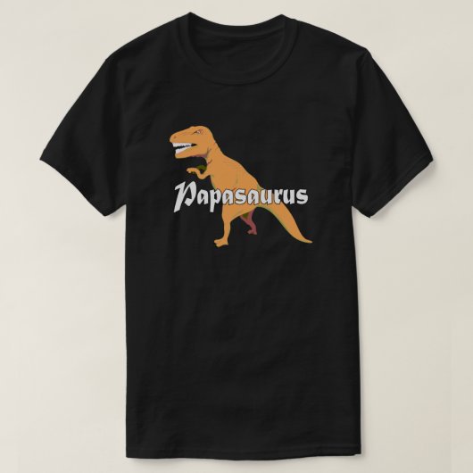 Papasaurus Pap Birthday Fathers Day T-shirt (Design voorkant)