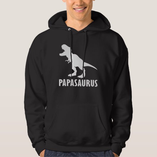 papasaurus papa dinosaur hoodie (Voorkant)