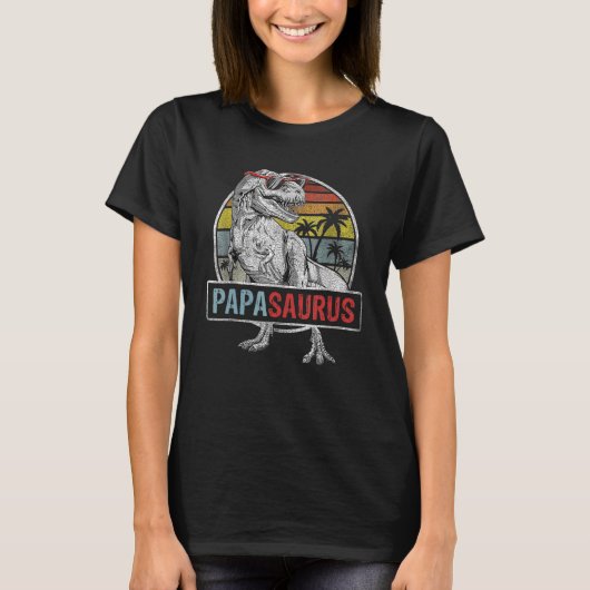 Papasaurus Rex Dinosaur Papa saurus Family T-shirt (Voorkant)
