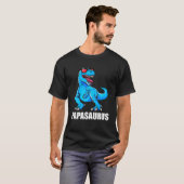 Papasaurus Shirt Papa Saurus TShirt Daddy Dino Fat (Voorkant volledig)