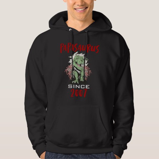 Papasaurus since 2007 hoodie (Voorkant)