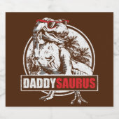 PapaSaurus T-rex Dinosaur Funny Fathers Day Bier Etiket (Enkel label)