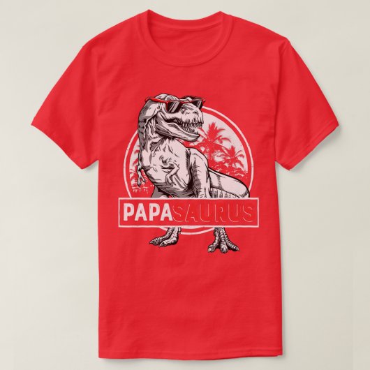 Papasaurus T rex Papa Saurus Dinosaur Mannen Pap D T-shirt (Design voorkant)