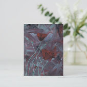 papaver abstract briefkaart (Staand voorkant)