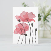 papaver bedankkaart (Staand voorkant)