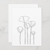 papaver bedankkaart (Voorkant / Achterkant)