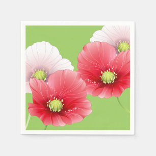 papaver bloemen servet