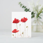papaver briefkaart (Staand voorkant)