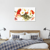 papaver canvas afdruk (Insitu (Slaapkamer))