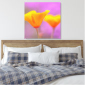 papaver canvas afdruk (Insitu (Slaapkamer))
