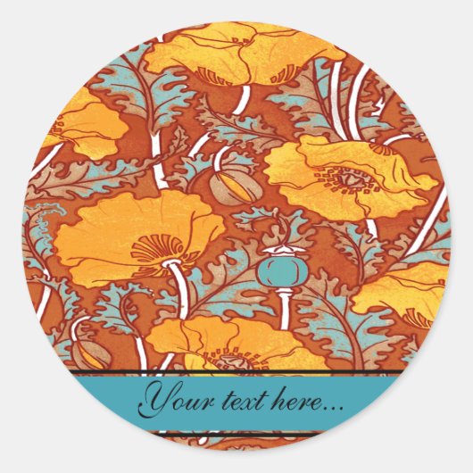  papaver ~ Circle Sticker (Voorkant)