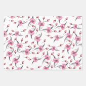 Papaver Droom Waterverf Inpakpapier Vel (Voorkant)