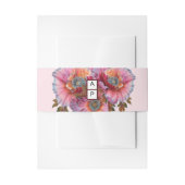 Papaver in bloei | Elegante chique bloemenbruiloft Uitnodigingen Wikkel (Voorkant Voorbeeld)