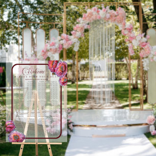 Papaver in bloei   Elegante Floral 200 zitplaatsen Acryl Bord