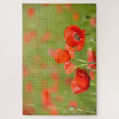 papaver in een papaverbloemveld legpuzzel (Verticaal)