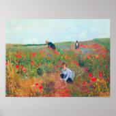 Papaver in het veld door Mary Stevenson Cassatt Poster (Voorkant)