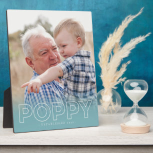 "Papaver" jaar ingesteld Vaderdag Photo Plaq Fotoplaat