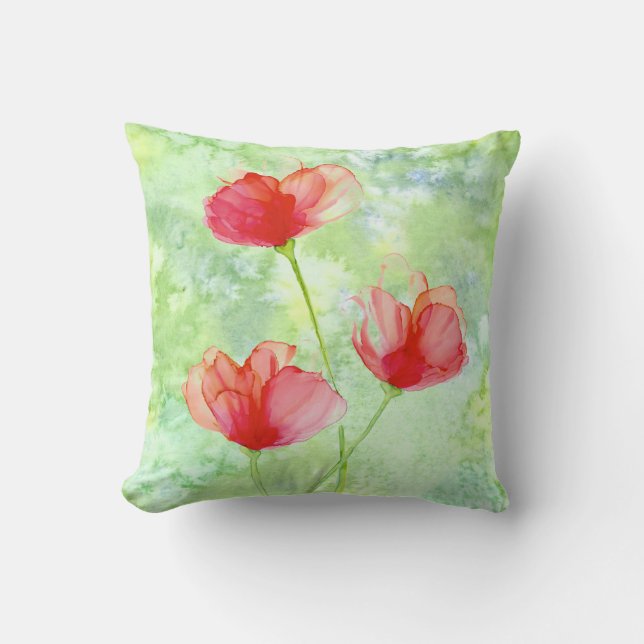  papaver kussen (Voorkant)