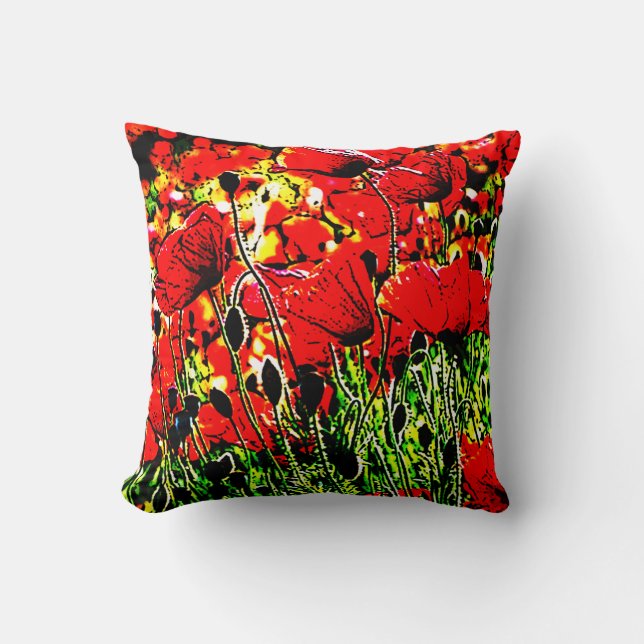 papaver kussen (Voorkant)