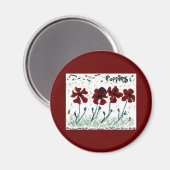 papaver magneet (Voorkant / Achterkant)
