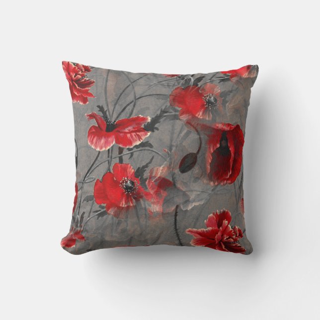 Papaver nevel kussen (Voorkant)