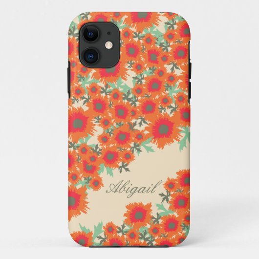 papaver oranje groene damtnaam Case-Mate iPhone case (Achterkant)