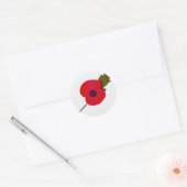 papaver ronde sticker (Envelop)
