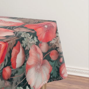 Papaver rood tafelkleed