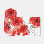 papaver | rood wit zwart bedankdoosjes (Uitgevouwen)
