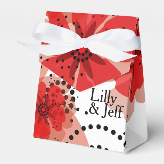 papaver | rood wit zwart bedankdoosjes (Voorkant Zijde)