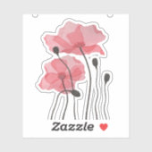 papaver sticker (Vel)