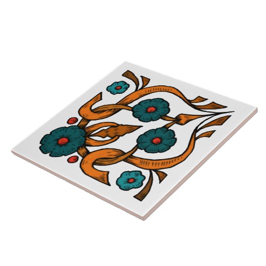  papaver tegeltje (Zijkant)